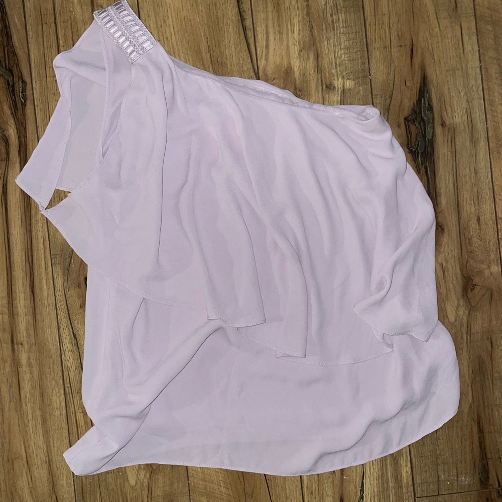 One-Shoulder Lavender Layered Women’s Top